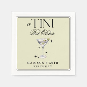 a Tini Bit Older Martini Olive Birthday Serviette