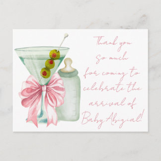 A Tini One Baby Girl Thank You Post Card Feiertagspostkarte