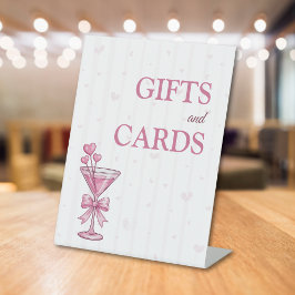 A Tiny Bit Engaged Gifts and Cards Sign Pink  Sockelschild
