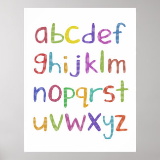 A to Z  - poster print