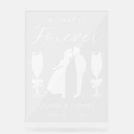 A Toast to Forever Personalized Wedding Acrylschild