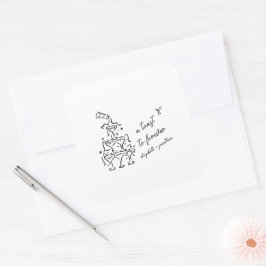 A Toast to Forever Wedding Quadratischer Aufkleber