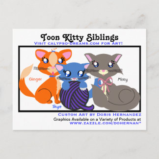 A* Toon Kitty Siblons Visitenkarte Postkarte