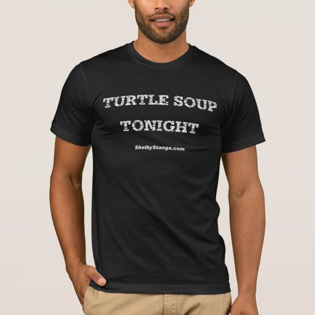 À tortue de soupe T-shirt noir adulte ce soir (Devant)