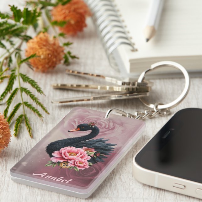 A touch of rose and swan's glow schlüsselanhänger (Vorderseite rechts)