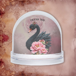 A touch of rose and swan's glow. schneekugeln