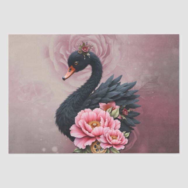 A touch of rose and swan's glow.  seidenpapier (Vorderseite)