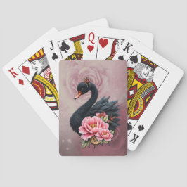 A touch of rose and swan's glow. spielkarten