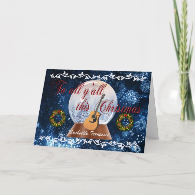 À tous vous cette carte de Nashville de Noël - (Devant)