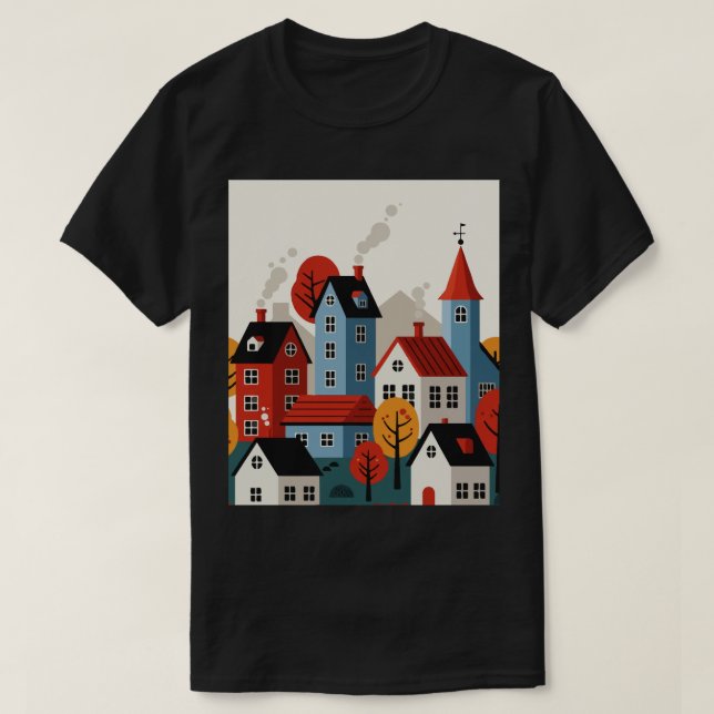 A town in nature T-Shirt (Design vorne)