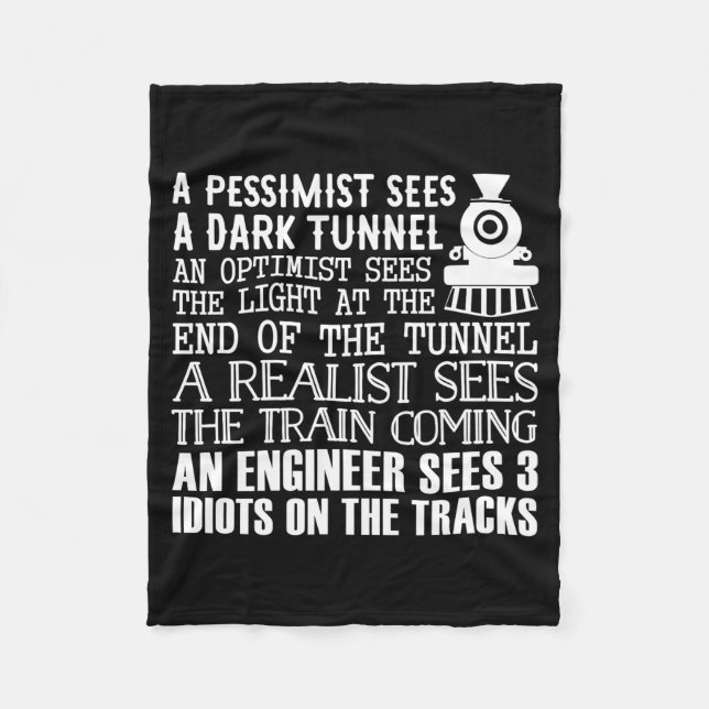 A Train Engineer And 3 Idiots Funny Joke  Fleecedecke (Vorderseite)
