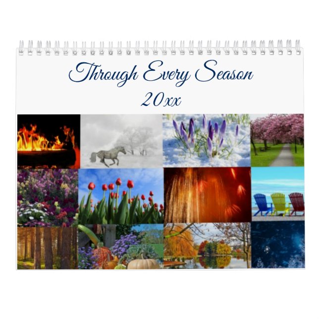 À travers chaque saison Calendrier photo personnal (Dos)