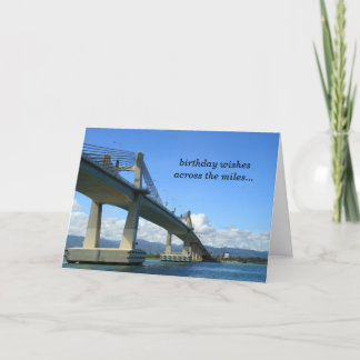 À travers la carte d'anniversaire de milles