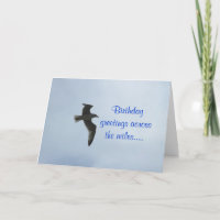 À travers la carte d'anniversaire de milles