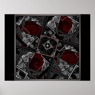 A travers le regard de verre Fractal Poster