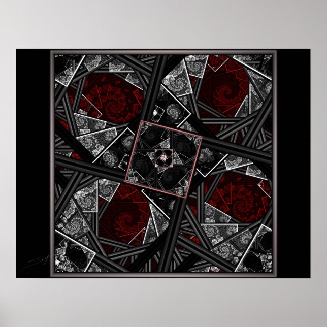 A travers le regard de verre Fractal Poster (Devant)