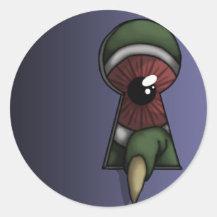 À travers le trou de clé, autocollants