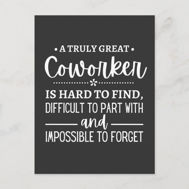 A Truly Great Coworker Postkarte (Vorderseite)