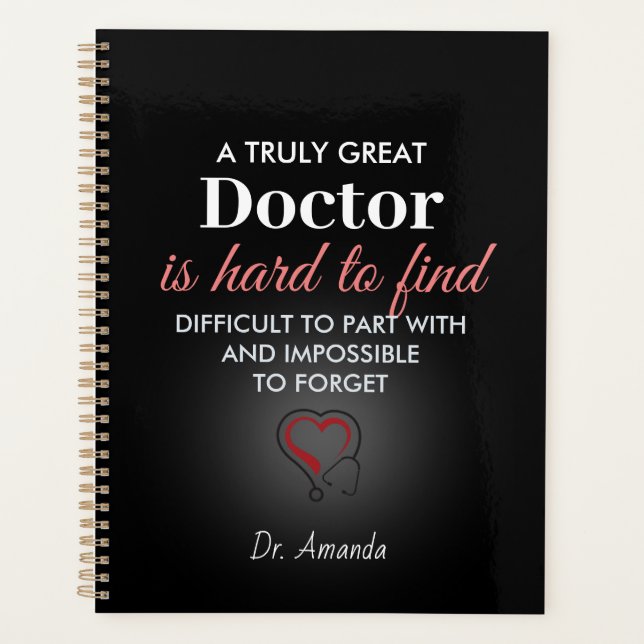 A Truly Great Doctor – Personalized Name Planer (Vorderseite)