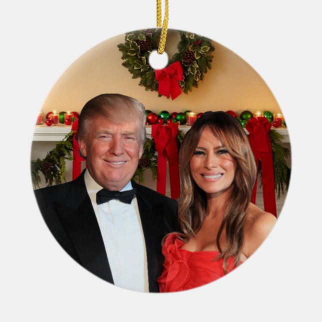 A Trump Christmas: Donald and Melania Keramik Ornament (Vorne)