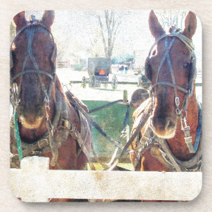 A Two Horse Team Untersetzer