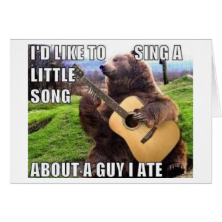 "A TYP I ATE" Bär mit Gitarre