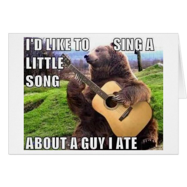 "A TYP I ATE" Bär mit Gitarre (Vorderseite (Horizontal))