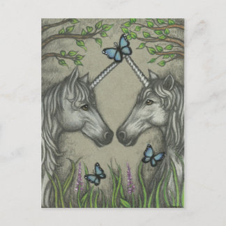 A Unicorn Greeting Postcard Postkarte