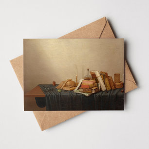 A Vanitas mit Büchern und Schädel Gerrit van Vuc Karte