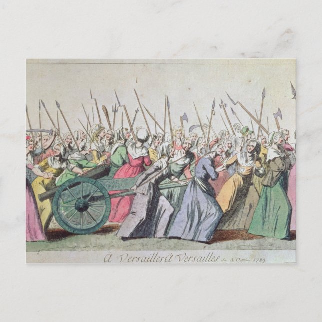 A Versailles, März der Frauen in Versailles Postkarte (Vorderseite)