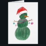 A Very Cactus Christmas Snowman<br><div class="desc">Celebrate the holidays with this cute watercolor design from Wildapple. Artist: Jenaya Jackson.</div>