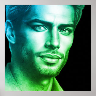 A Very Handsome Young Man on a 24x24 Wall Poster