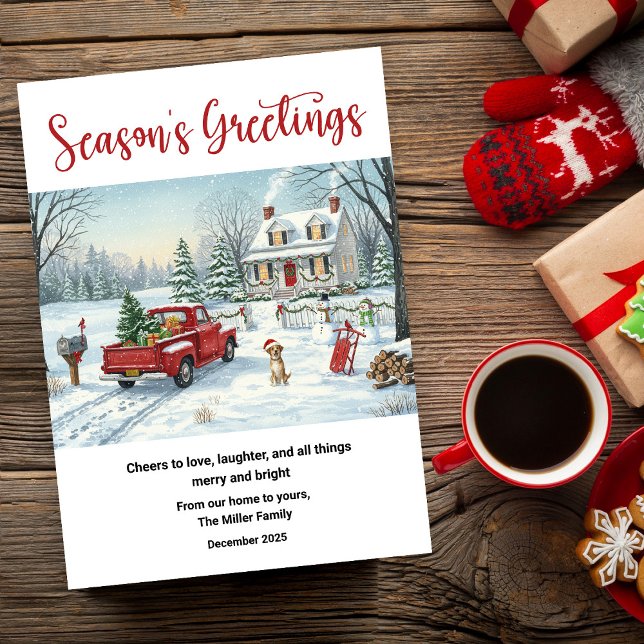 A Very Merry Little Christmas Flat Card Retro (Von Creator hochgeladen)