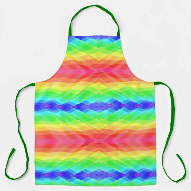 A vibrant apron features a rainbow gradient  schürze (Vorderseite)