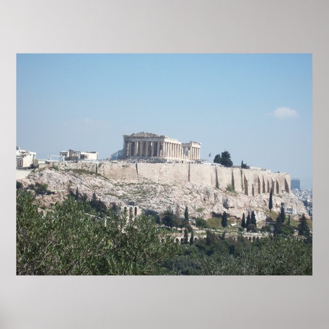 A view of Acropolis from Filopappou Hill Poster (Vorne)