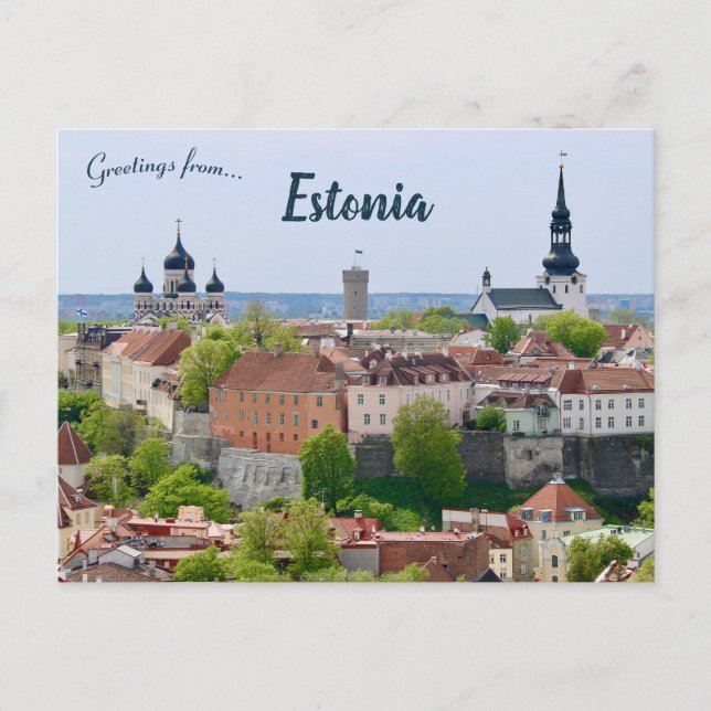 A View of  Tallinn Estonia Postkarte (Vorderseite)