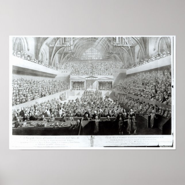 A View of The Trial of Warren Hastings Poster (Vorne)
