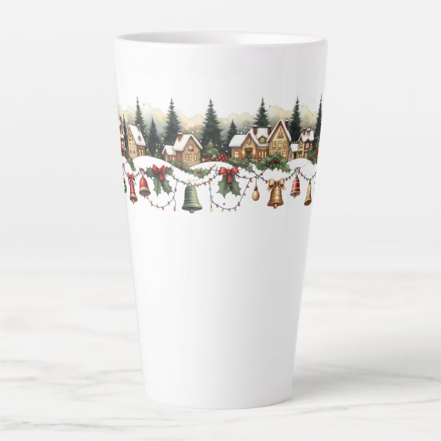 A Village Wrapped in Christmas Magic Milchtasse (Vorderseite)