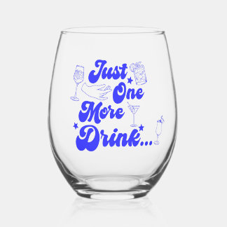 À Vin Sans Pied Juste un verre de plus Texte rétro drôle