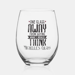 À Vin Sans Pied Un verre perdu Funny Personnalisé