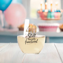 Verre de fête d'anniversaire glamour drôle