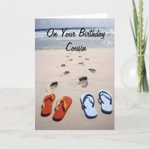A VOTRE ANNIVERSAIRE **COUSIN** CARTE DE STYLE DE 