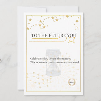 À votre futur vous – Élégante carte de fin d'étude