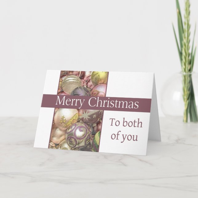 à vous deux joyeux carte de Noël (Devant)