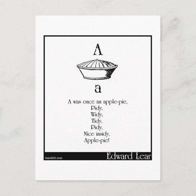 A war einmal ein Apfelkuchen Postkarte (Vorderseite)