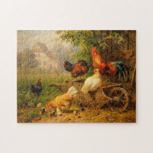 A Watchful Eye Carl Jutz 1916 Farmyard Rooster