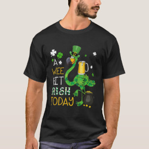 A Wee Bit Irish Heute Green Flamingo Beer St Patri T-Shirt