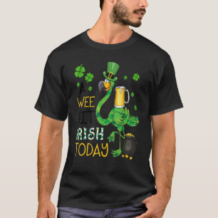 A Wee Bit Irish Heute Green Flamingo St Patrick S T-Shirt