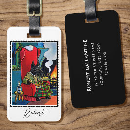 'A wee dram' Scottish Terrier Dog Custom Gepäckanhänger