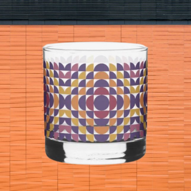 À Whisky Cercles rétro gras Rocks Verre | Mi-siècle (Créateur téléchargé)